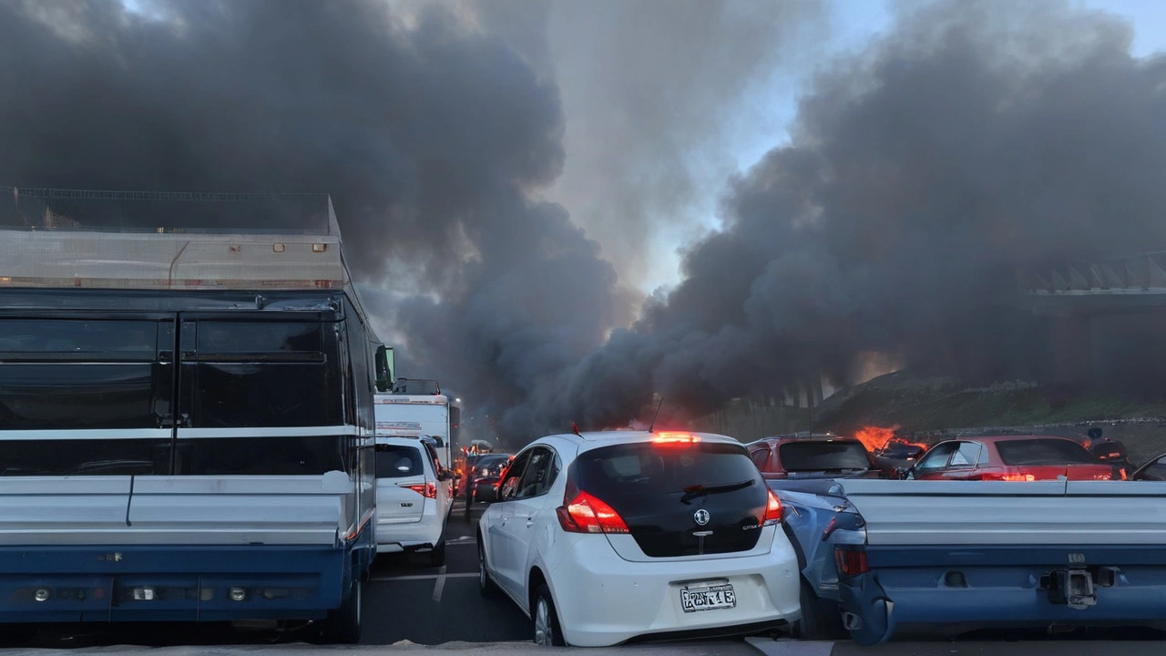 Incêndio em Caminhão Provoca Fechamento do Túnel da Linha Amarela no Rio de Janeiro